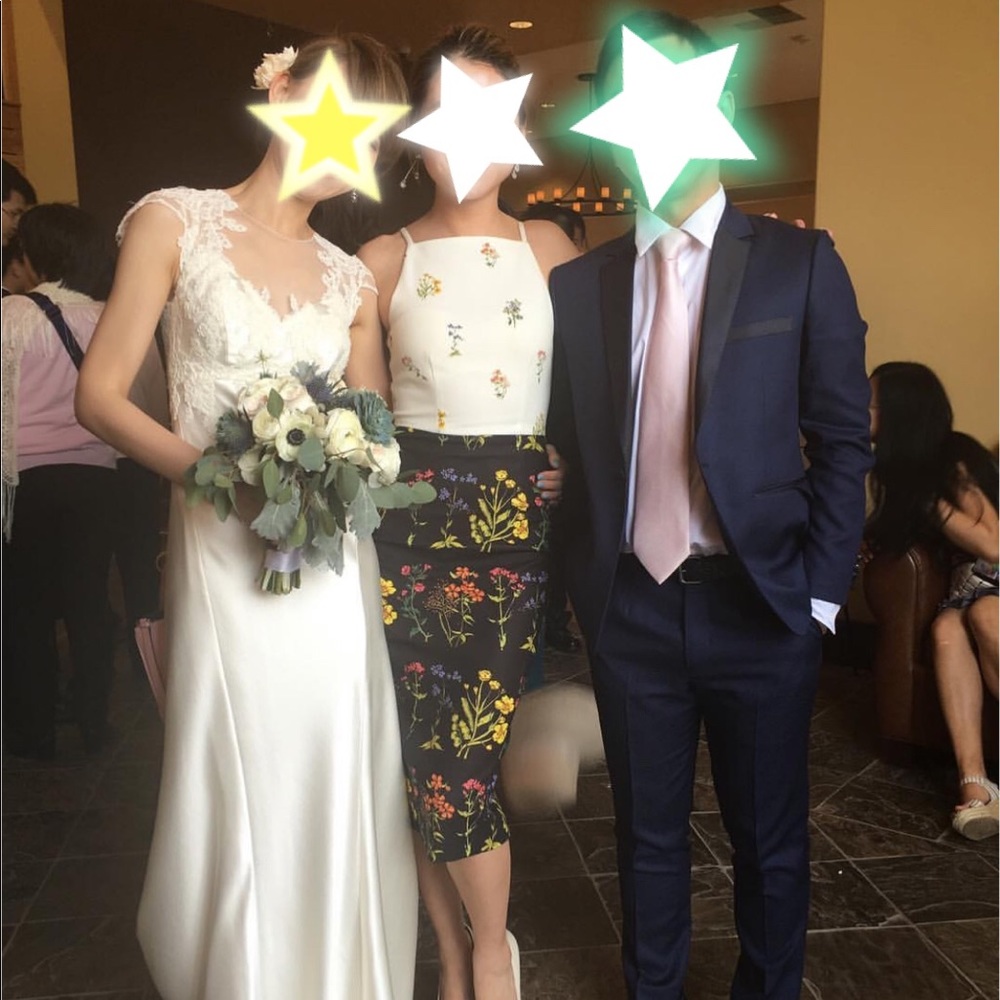 Color block, floral, spring ,wedding guest dress